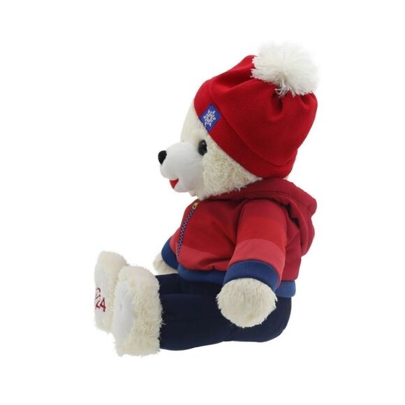 20" Holiday Time Snowflake Teddy Bear Christmas Winter Boy - Picture 2 of 8